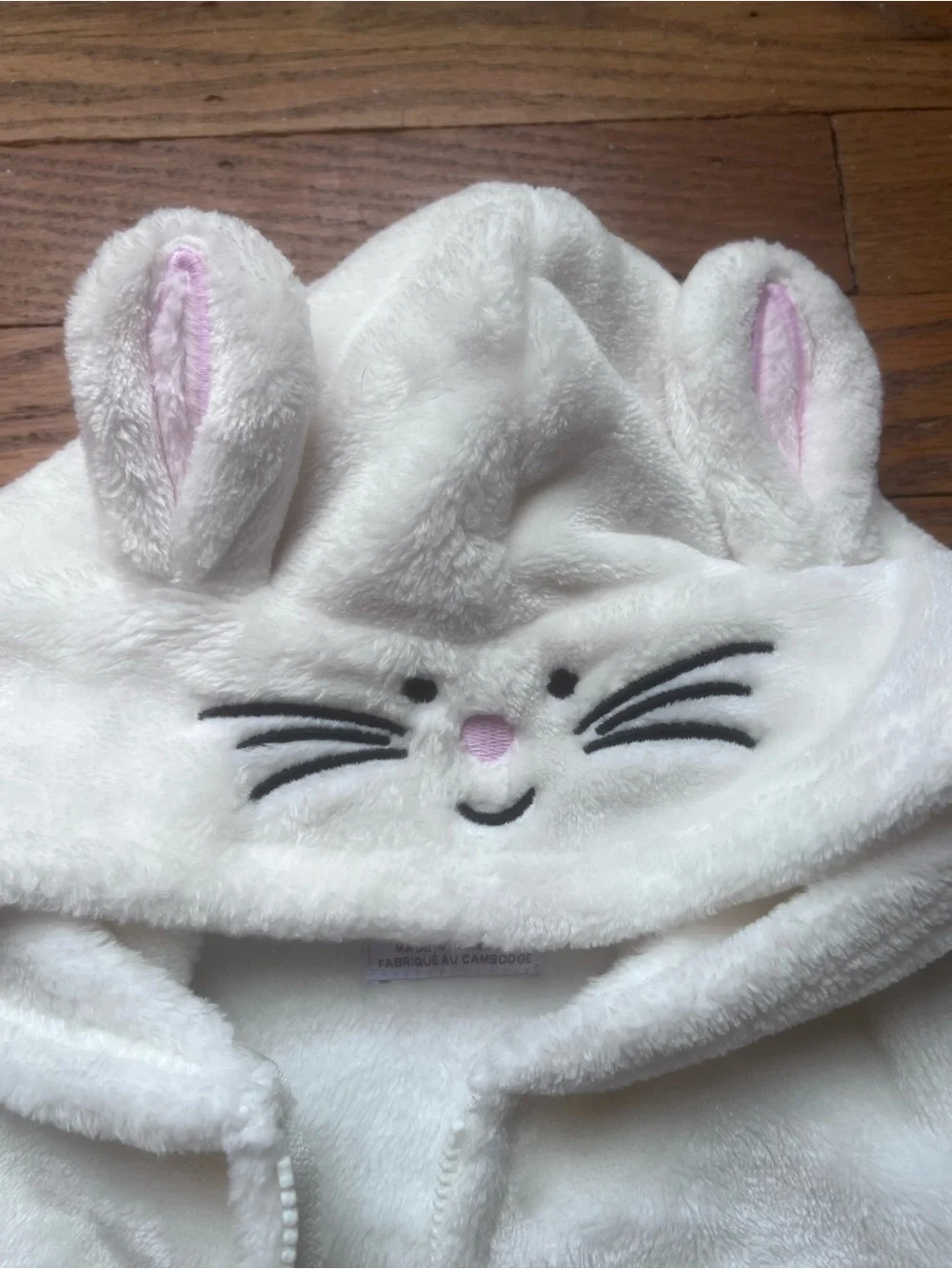 Children’s Place Hooded Plush Baby Bunny One-Piece Jumpsuit size 6-9 month